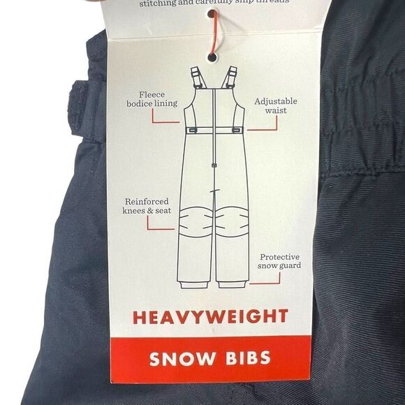 NEW Cat & Jack Baby Snow Bib Black 12M - Picture 5 of 6